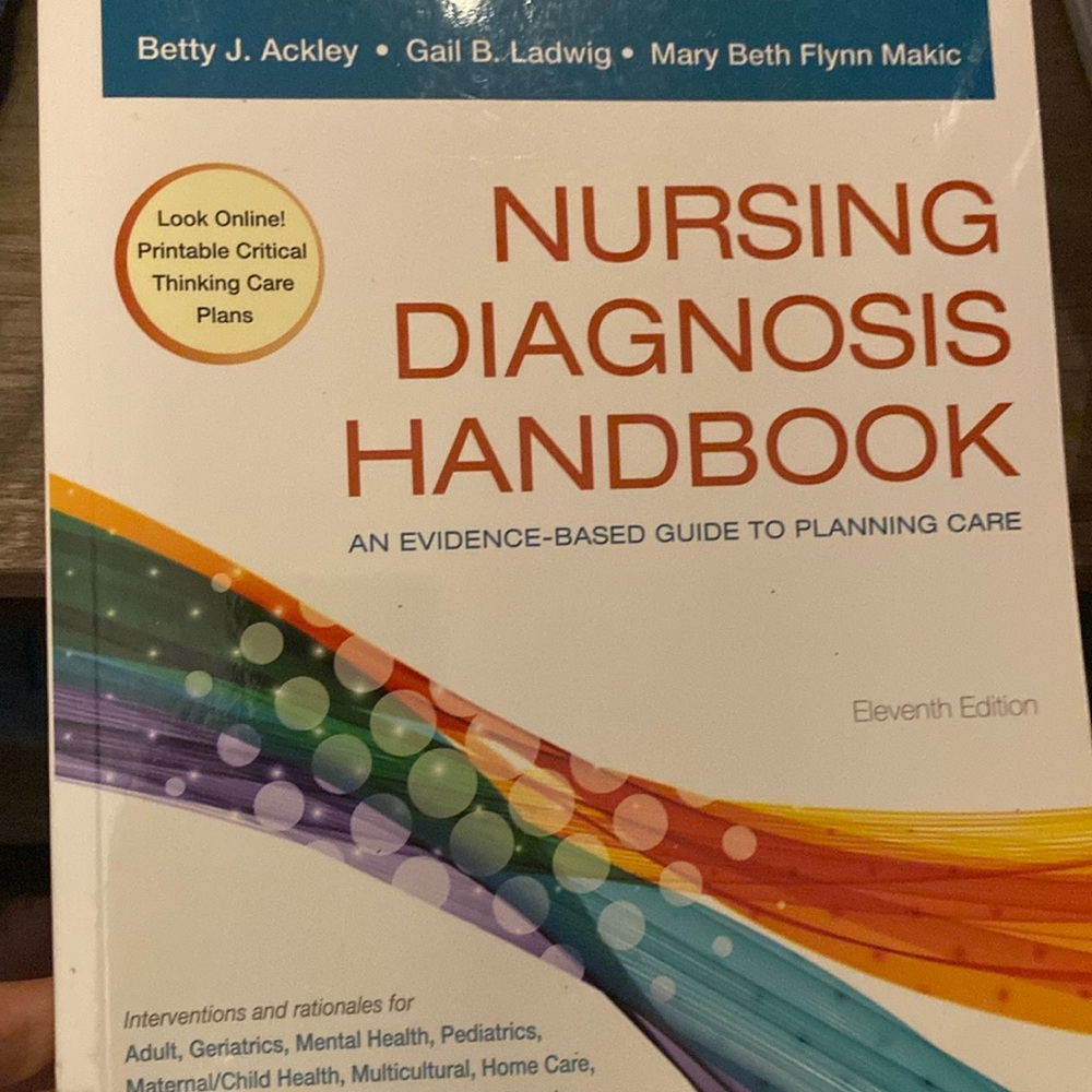 nursing diagnosis handbook 11th edition .Nursing school book